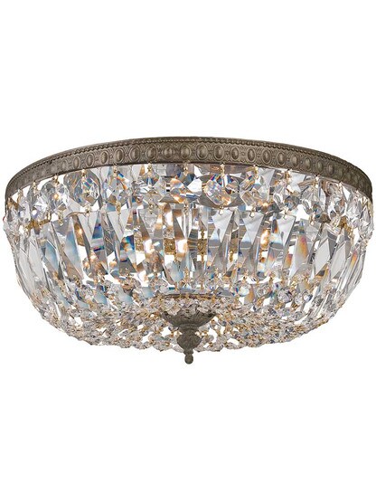 Carrington 14 inch Flush Mount Ceiling Light in English Bronze.